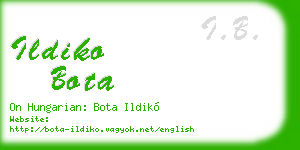 ildiko bota business card